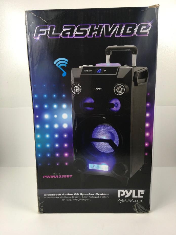 Pyle Portable Bluetooth Karaoke Speaker System - PA Loudspeaker MP3/USB/Mic
