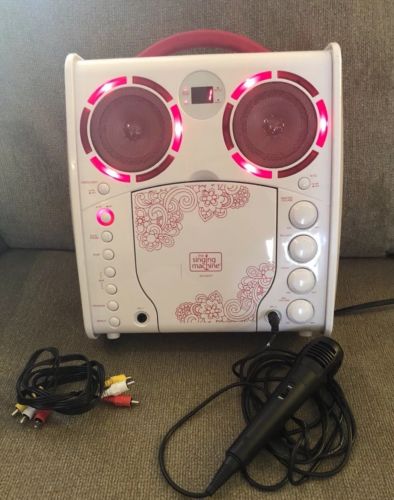 The Singing Machine Portable Karaoke Cd-G Player, Lights, Microphone~ SML383P