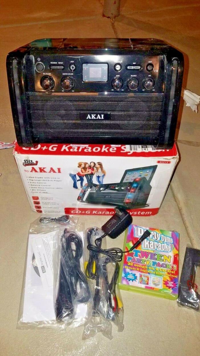 Akai KS213W CD&G Karaoke System with Tablet Cradle