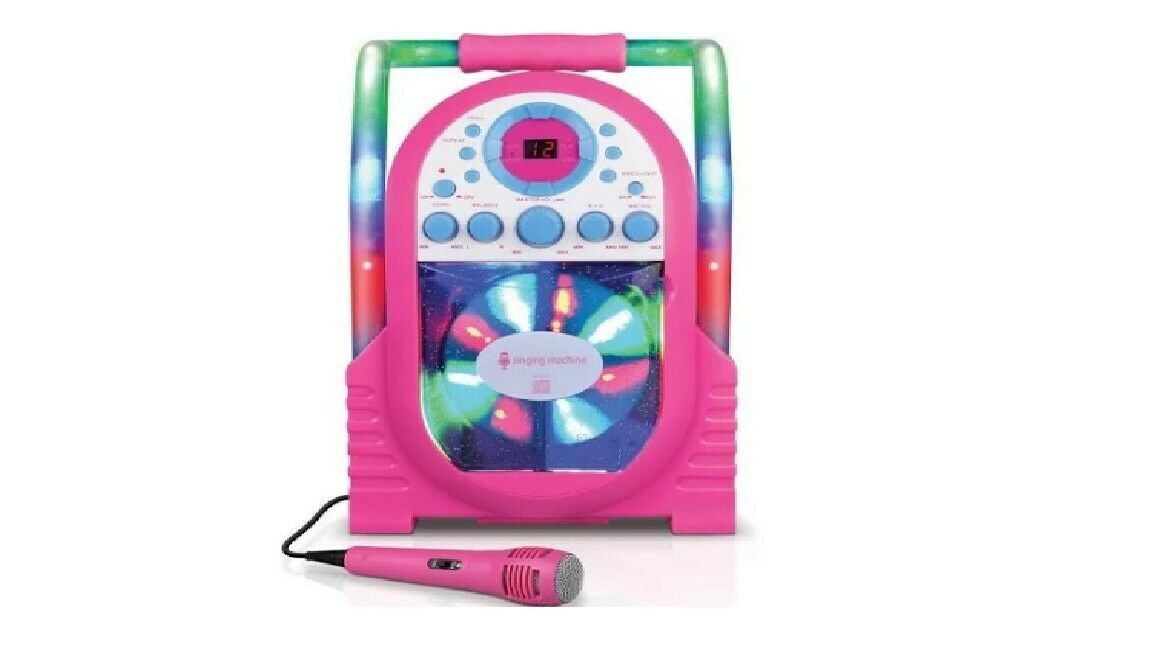 New Singing Machine Portable Plug and Play CD+G Karaoke System with Microphone