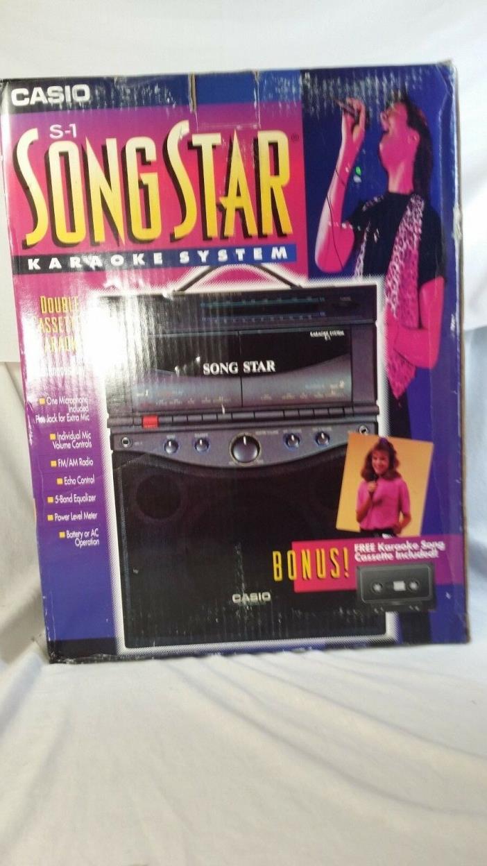 NOS Casio Song Star S-1 Karaoke System Machine Double Cassette Radio Equalizer