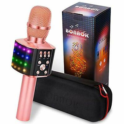 Upgraded Portable Systems Wireless Bluetooth Karaoke Microphone With Flashing 4