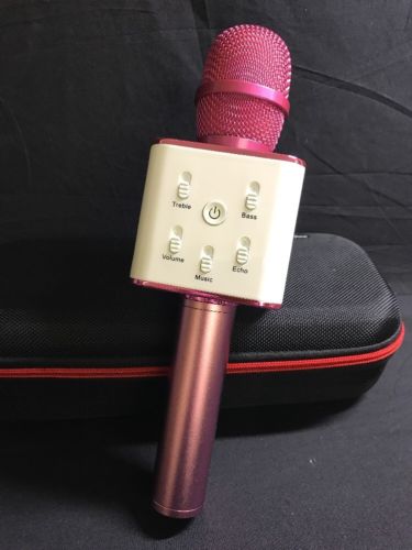 Wireless Microphone/Karaoke Pink With Case