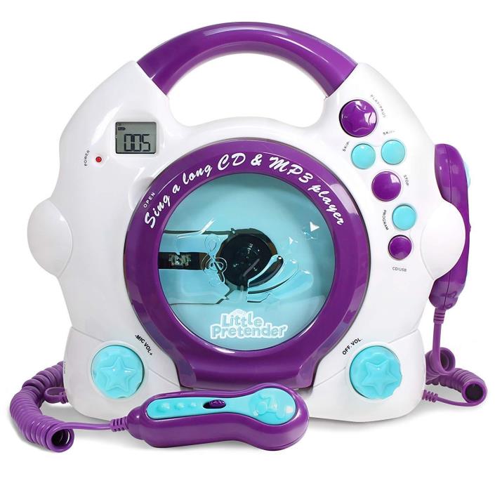 Kids Karaoke Machine - CD Amp MP3 Player Sing-A-Long Music Player With 2 Micro