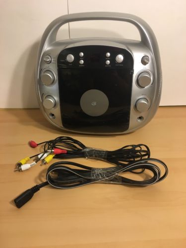 GPX J100S Portable Karaoke Party Light Up LED CD Player Machine Speaker