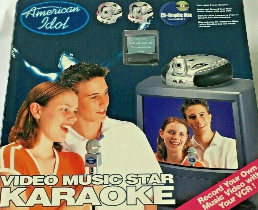 American Idol Karaoke Machine with Microphone, Camera, and CD with Graphics