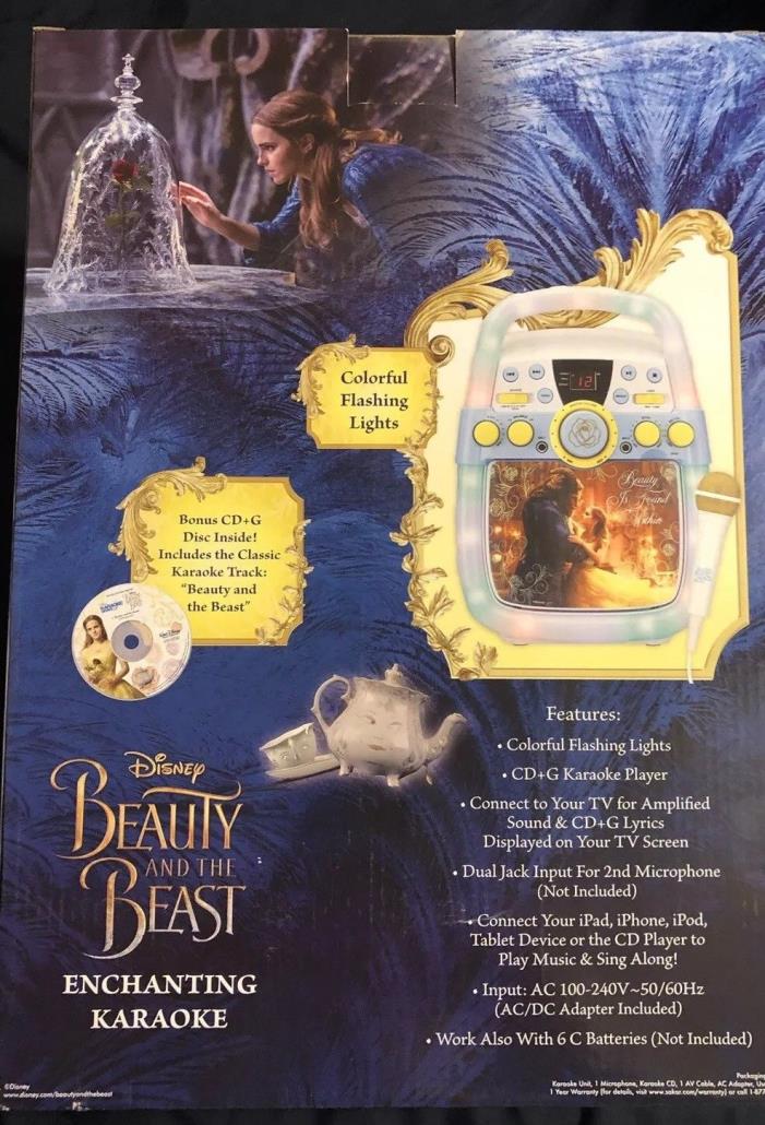 Disney Beauty and The Beast Enchanting Karaoke Player with Mic/Bonus CD+G Disc