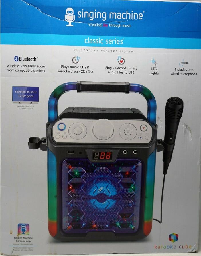 Singing Machine Karaoke Cube Multi-function Karaoke System with dancing lights