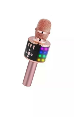Bonaok Wireless Bluetooth Karaoke Microphone With Multicolor LED lights 4 In 1