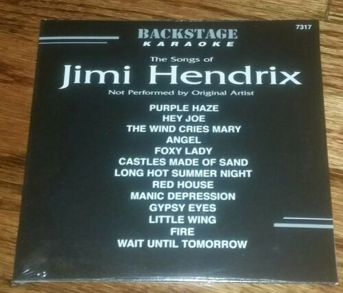 Jimi Hendrix~Backstage Karaoke~7317 ~ Purple Haze ~ Manic Depression ~ CD+G new