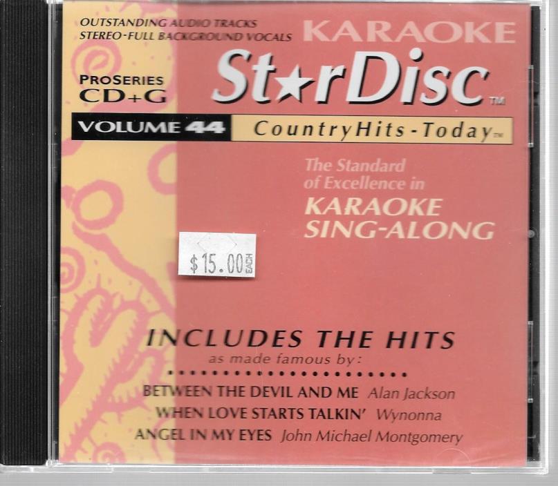 Karaoke CD+G-STARDISC COUNTRY HITS TODAY VOL.44-14 SONGS-Alabama,jackson&more
