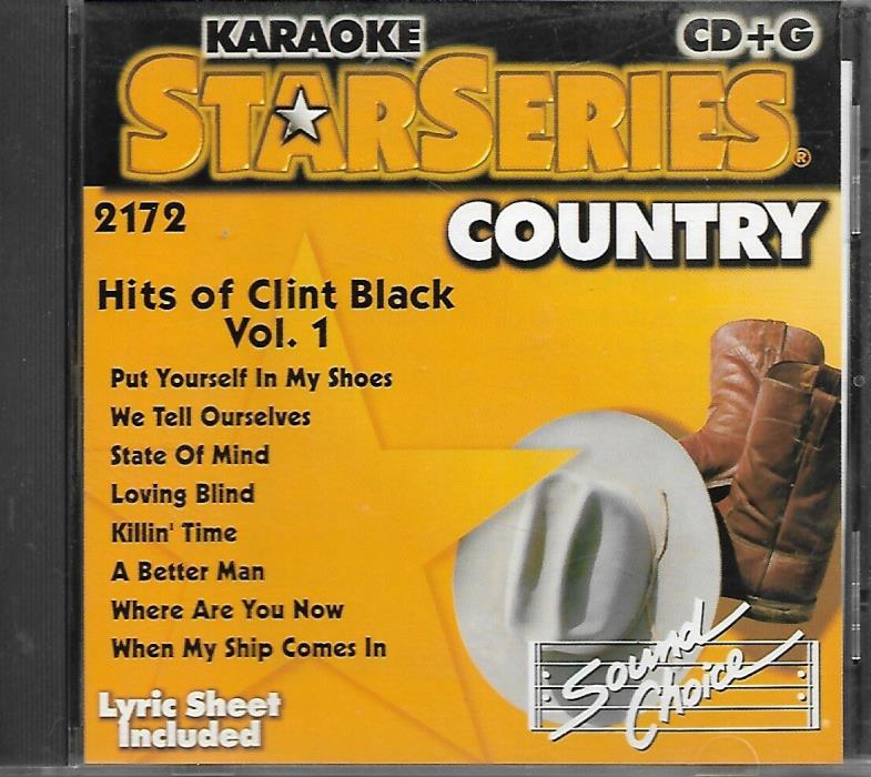 Karaoke Star Series Country: Hits of Clint Black Vol. 1 (CD+G) Ships for FREE!