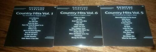 BACKSTAGE KARAOKE 3017 Country Hits Volume 1 5 6 lot of 3 discs SEALED BRAND NEW