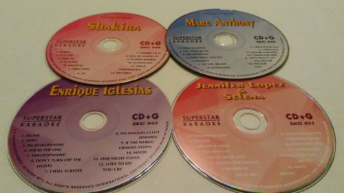 Karaoke CD+G LOT-Shakira,Marc Anthony,Jennifer Lopez Selena Superstars