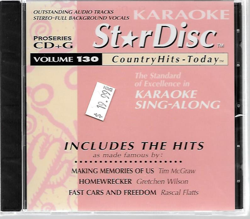 Karaoke CD+G-STARDISC COUNTRY HITS TODAY VOL.130-14 SONGS-Wilson,Rimes,Tritt&mor