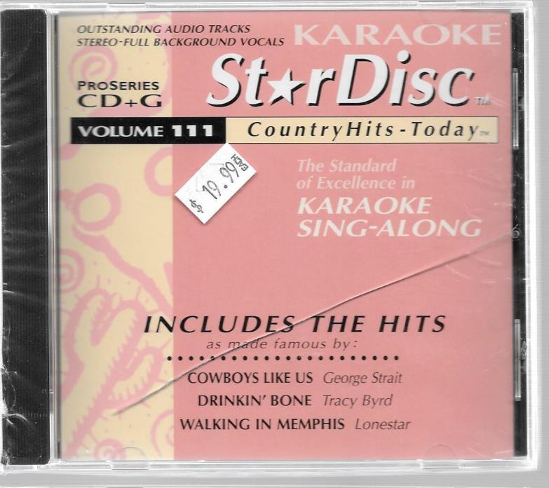 Karaoke CD+G-STARDISC COUNTRY HITS TODAY VOL.111-14 SONGS-Wills,Travis,Byrd&more