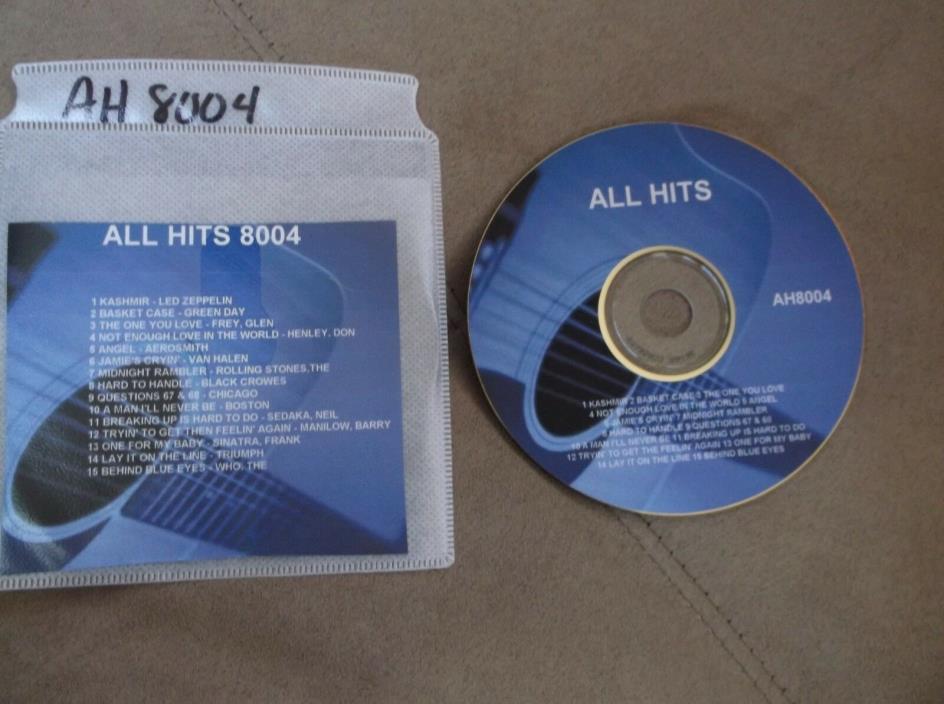 All Hits Karaoke Disc 8004 CD+G CDG BLUE  IN VERY GOOD CONDITION