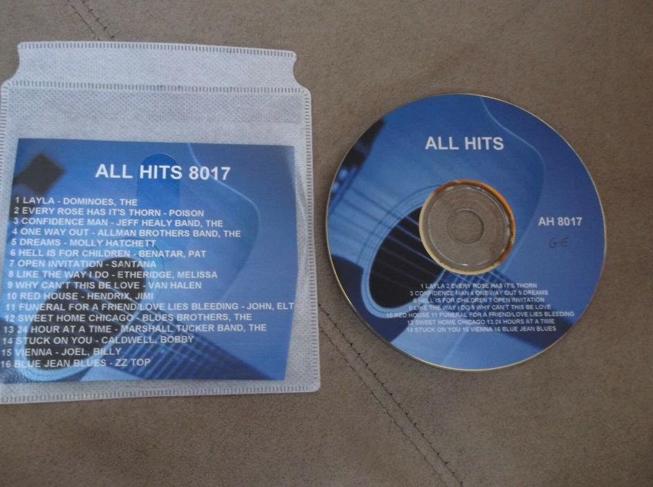 All Hits Karaoke Disc 8017 CD+G CDG BLUE  IN VERY GOOD CONDITION