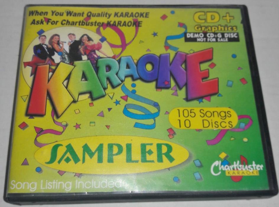Chartbuster Karaoke 10 Disc 2000 Sampler Set Prodisc Demo CD+G Discs 105 Songs!