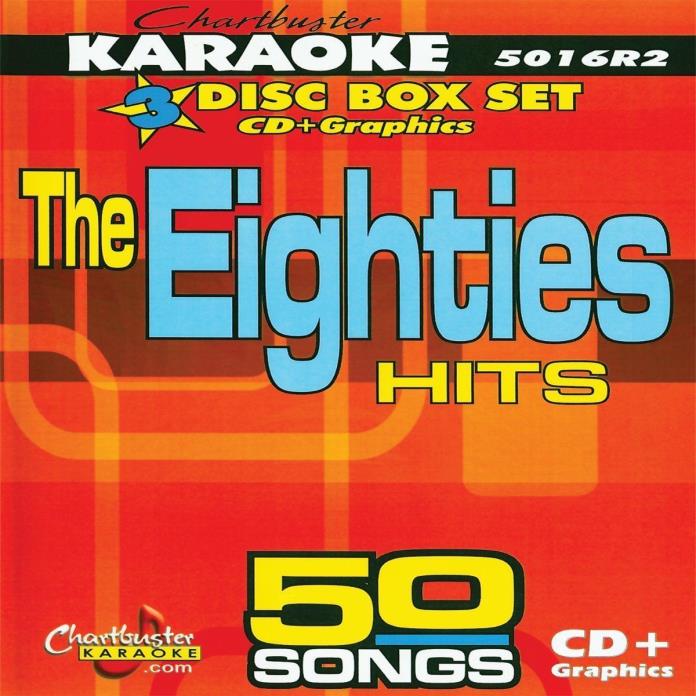 Chartbuster Karaoke CD+G The Eighties Hits 5016. 3 Disc in Case with Song List