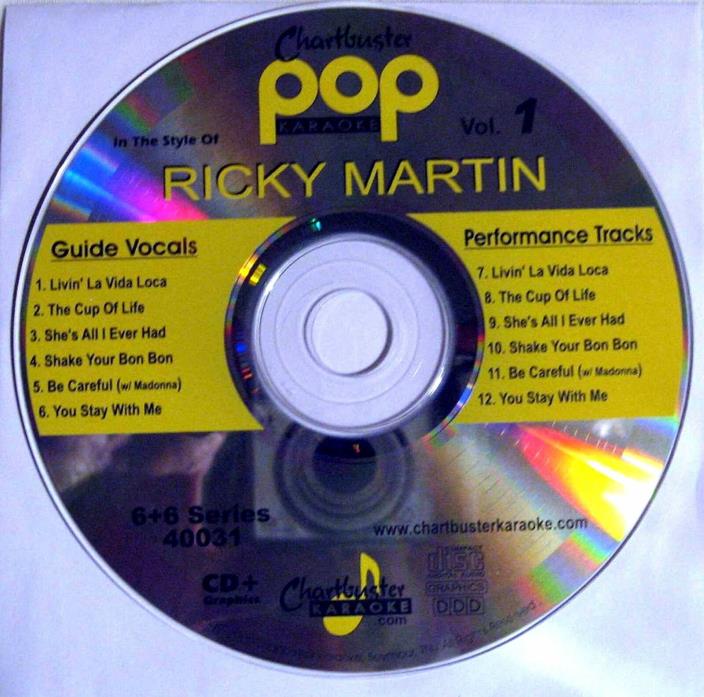 Chartbuster Karaoke CD+G Pop Artist Series - CB40031    (Ricky Martin)