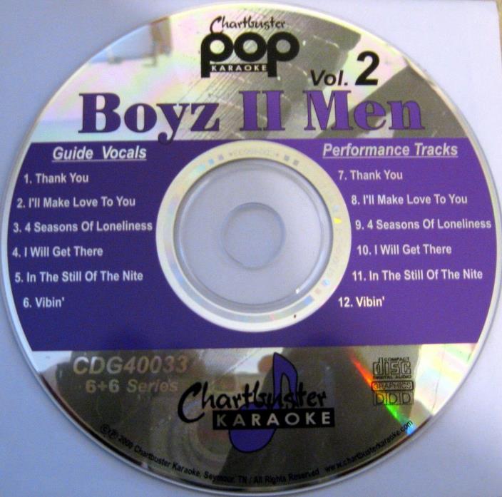 Chartbuster Karaoke CD+G Pop Artist Series - CB40033  Vol. 2  (Boyz II Men)