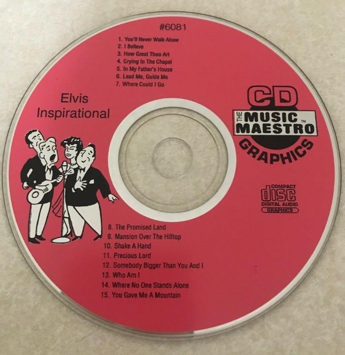 THE MUSIC MAESTRO  CD+G Karaoke || Elvis Inspirational || 6081 || 15 Songs
