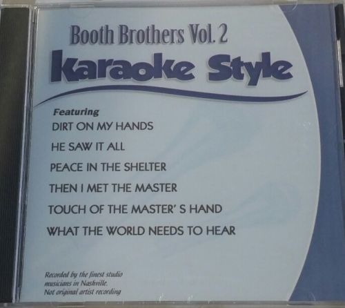 Booth Brothers Volume 2 Christian Karaoke Style NEW CD+G Daywind Songs
