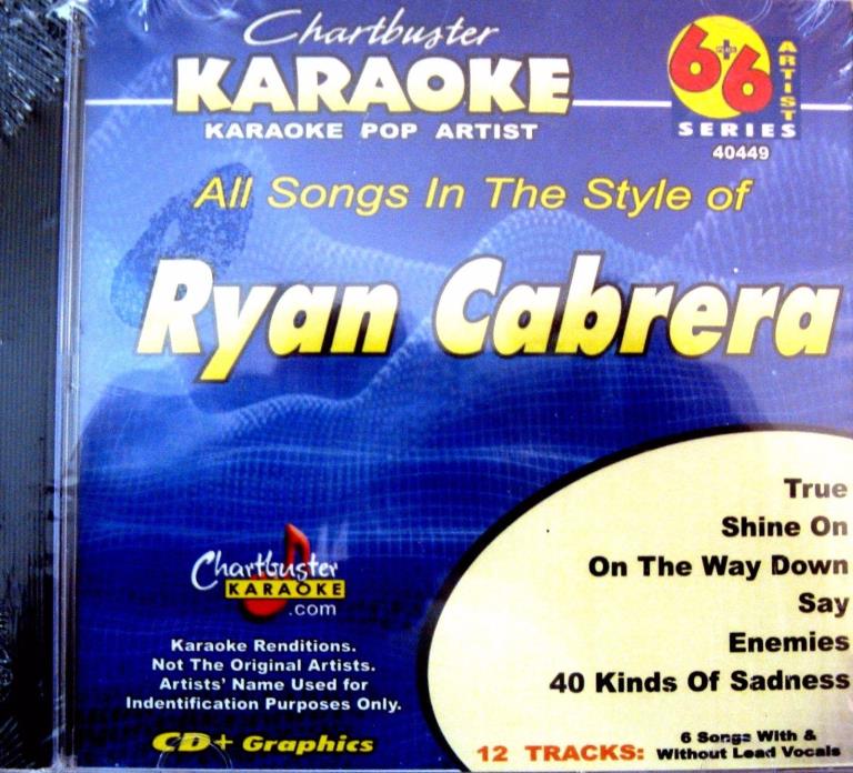 Chartbuster Karaoke CD+G   Pop Artist Series - CB40449     (Ryan Cabrera)