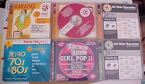 Lot Karaoke CD's Retro 70's-80's All-Star Party Tyme