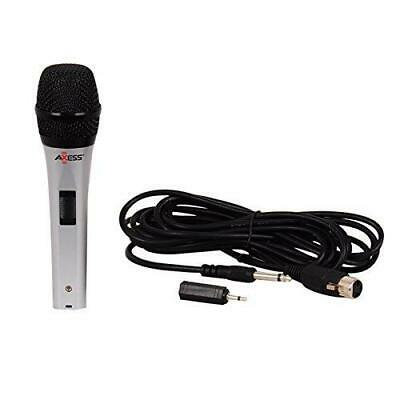 AXESS Professional Wired Dynmic Karaoke Handheld Microphone in SILVER (MP1506SL)