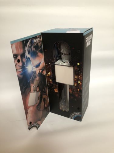 Sharper Image Bluetooth Music Stream Microphone Silver New