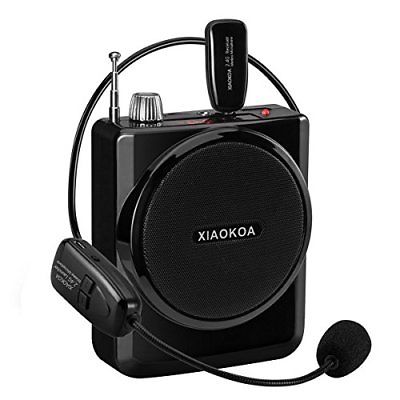 XIAOKOA 2.4G 40m Stable Wireless Voice Amplifier with Headset and Handheld 2 in