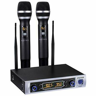 Handheld Wireless Microphones 64 Channel Dual UHF System, Long Distance 16 Hours