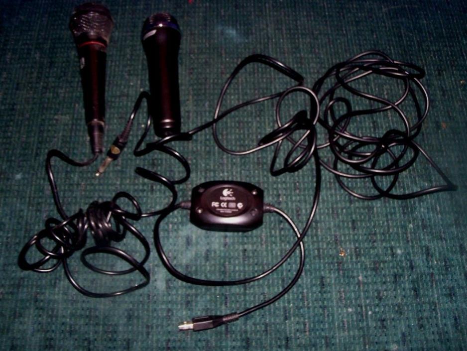 2 Wired Microphones - Karaoke - Sound System - Kanomi - Logitech