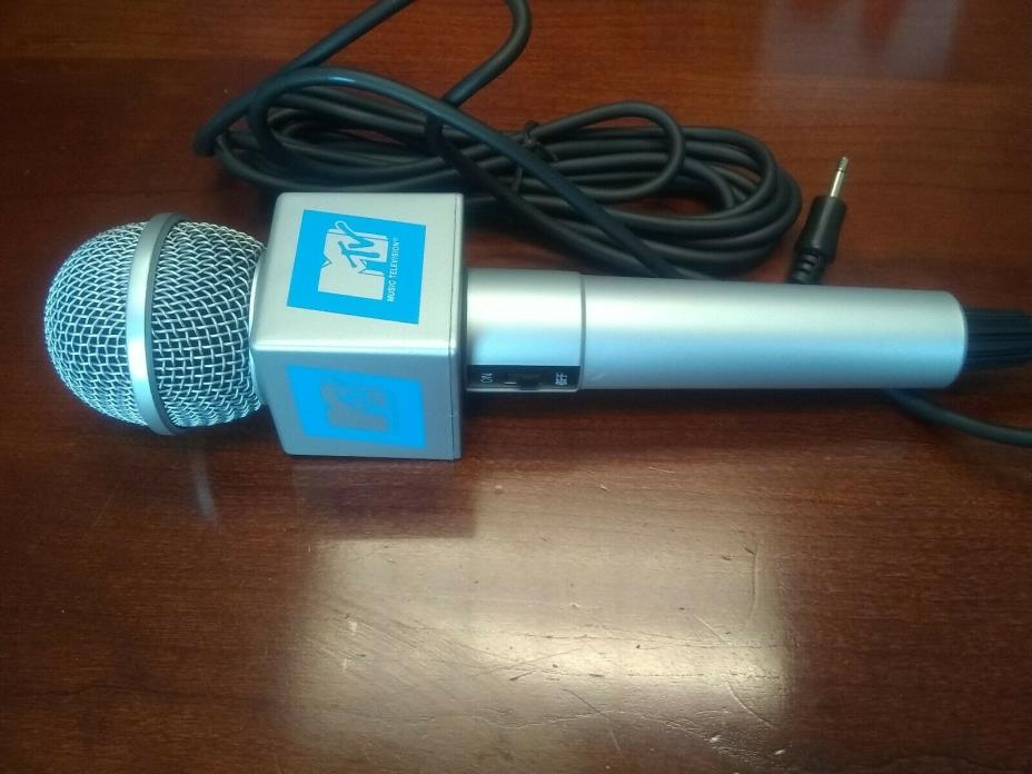 MTV Retro-Style Karaoke Microphone Vintage-Looking Mic Standard 3.5mm Plug NEW