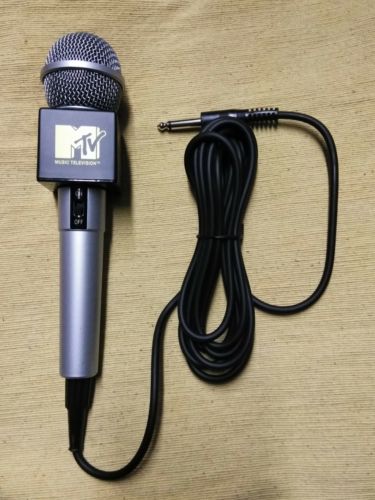 2 VINTAGE/RETRO MTV WIRED MICROPHONES BRAND NEW. Music, singing, karaoke.