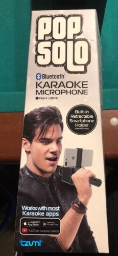 tzumi PopSolo Bluetooth Karaoke Microphone-Speaker  - Black
