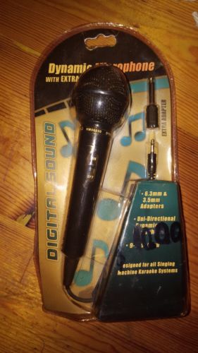 Dynamic Microphone With Extra Adapter Vintage New In Package