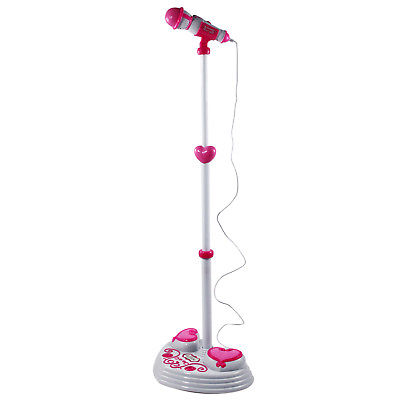 KidPlay Kids Karaoke Microphone Adjustable Stand Pop Star Musical Toy - Pink