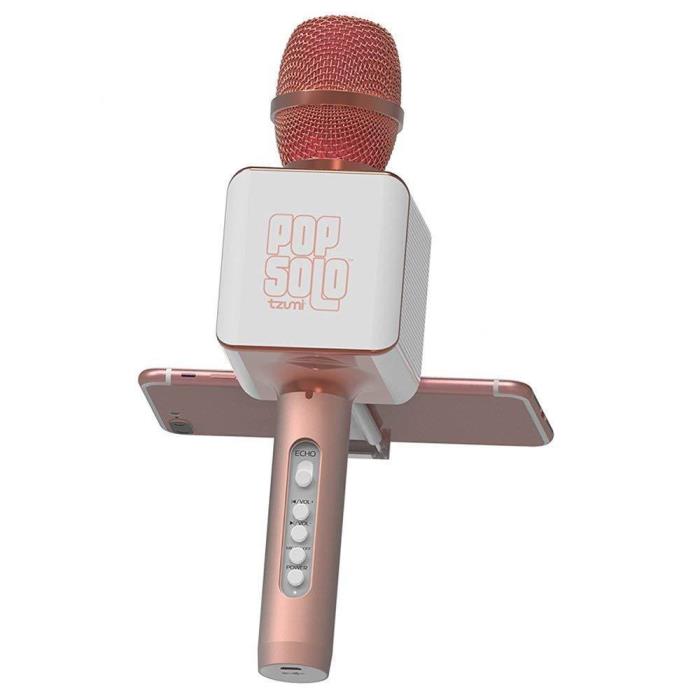 PopSolo Bluetooth Karaoke Microphone and Speaker & Retractable Smartphone Holder
