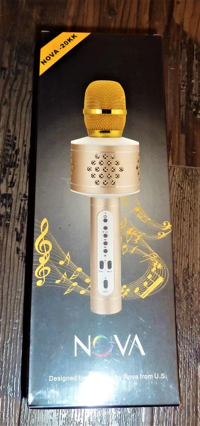 Wireless Bluetooth Karaoke BLACK Microphone MIANOVA Machine Nova-20KK