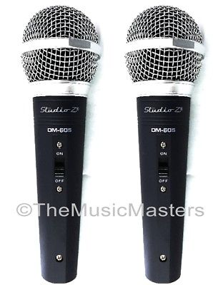 2X Dynamic Handheld Professional MICROPHONES w/ Case Bands DJs Karaoke PA Vocals