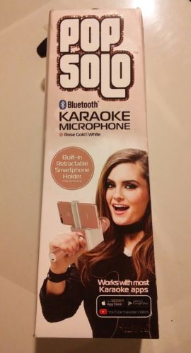 PopSolo Bluetooth Karaoke Microphone and Speaker With Retractable Smartphone
