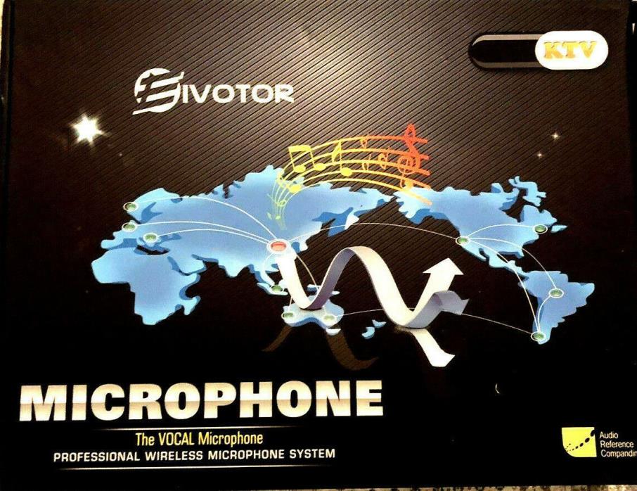 EIVOTOR Professional VHF Wireless Microphone System with 2 Handheld Mics NEW