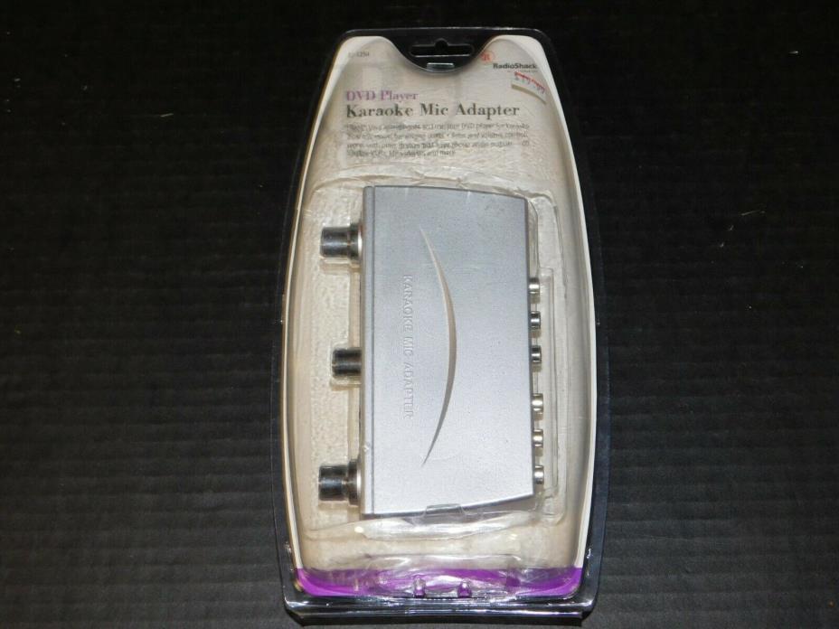 New Radio Shack 32-1254 Karaoke Mic Adapter with Cables Uses DVD Player Outputs