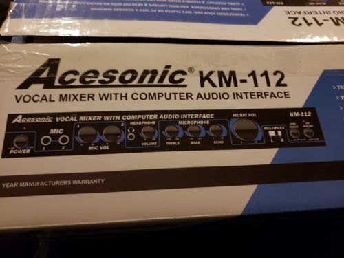 Acesonic KM-112 Karaoke Mixer & Mic w/ PC to USB Interface