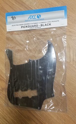 AXL PG-378-B Pickup Bass Pickguard, Black Multi-Coloured. Brand New