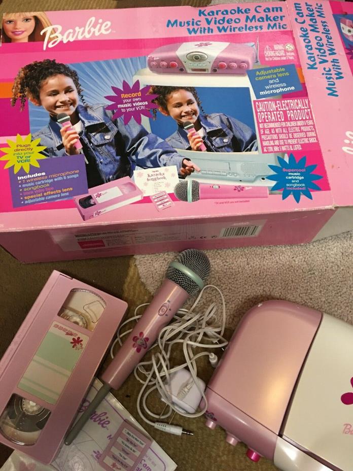 Barbie Karaoke Cam Music Video Maker With Wireless Mic Complete Music Cartridge