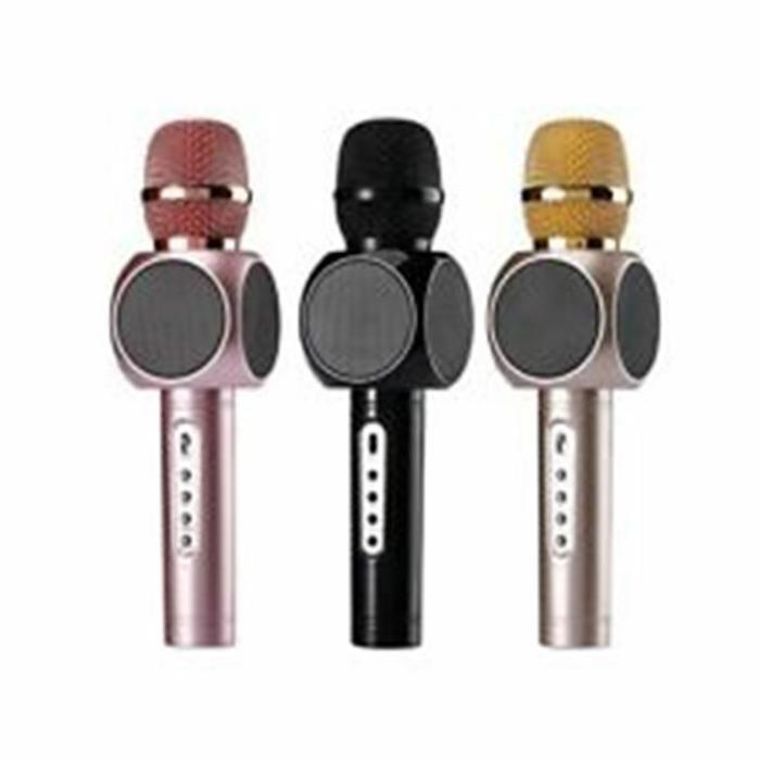 E103 Wireless Bluetooth GOLD Microphone Speaker Karaoke Player Magic KTV   F5